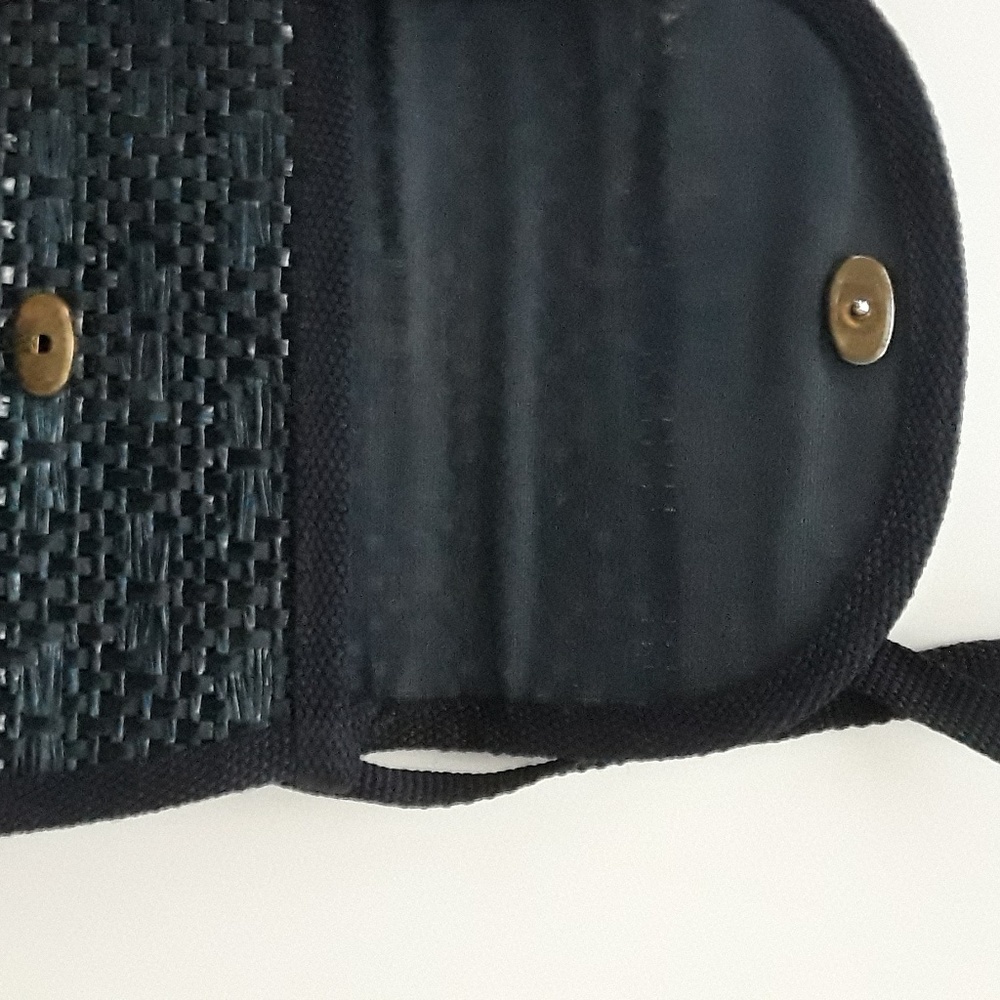 Rodolfo Navy Braided Crossbody Purse - Picture 6 of 8